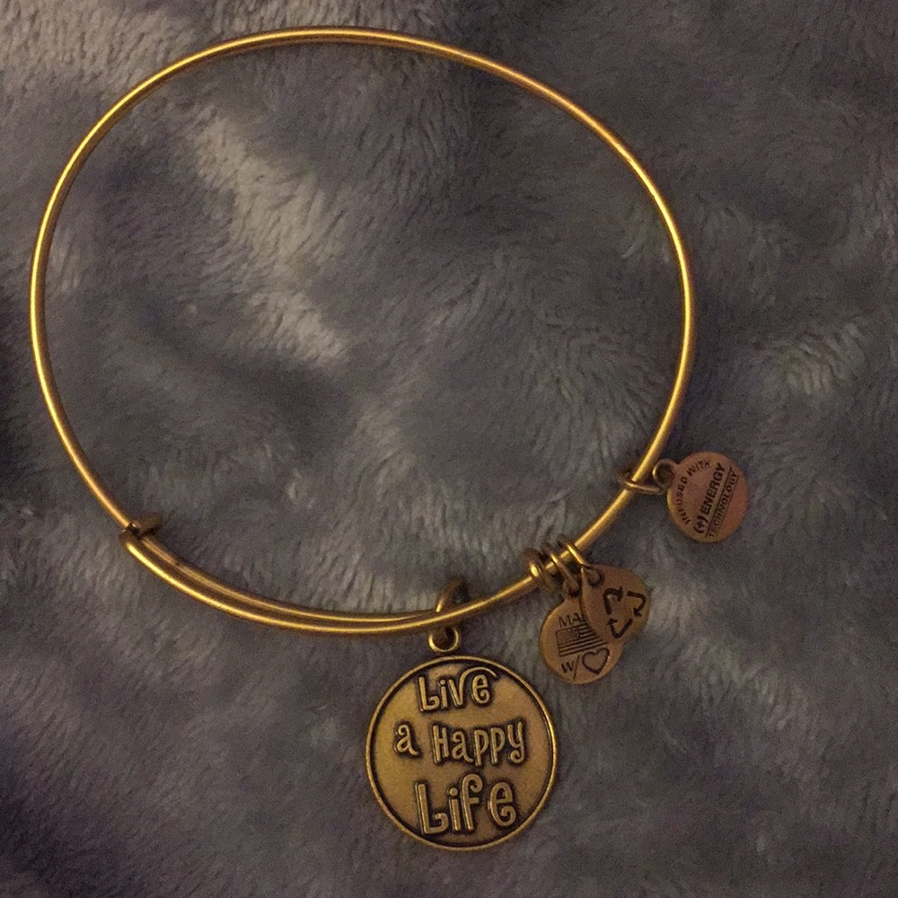 Alex and Ani Live a Happy Life charm bracelet